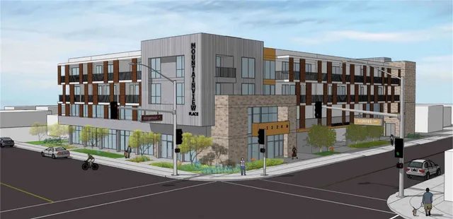 a view of building with door