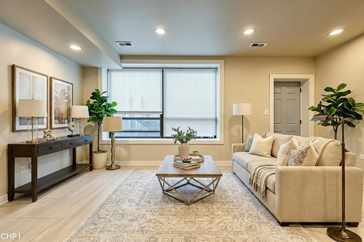1716 South Clinton Street Chicago, IL 60616 - Photo 10 of 18 a living room with furniture and large windows