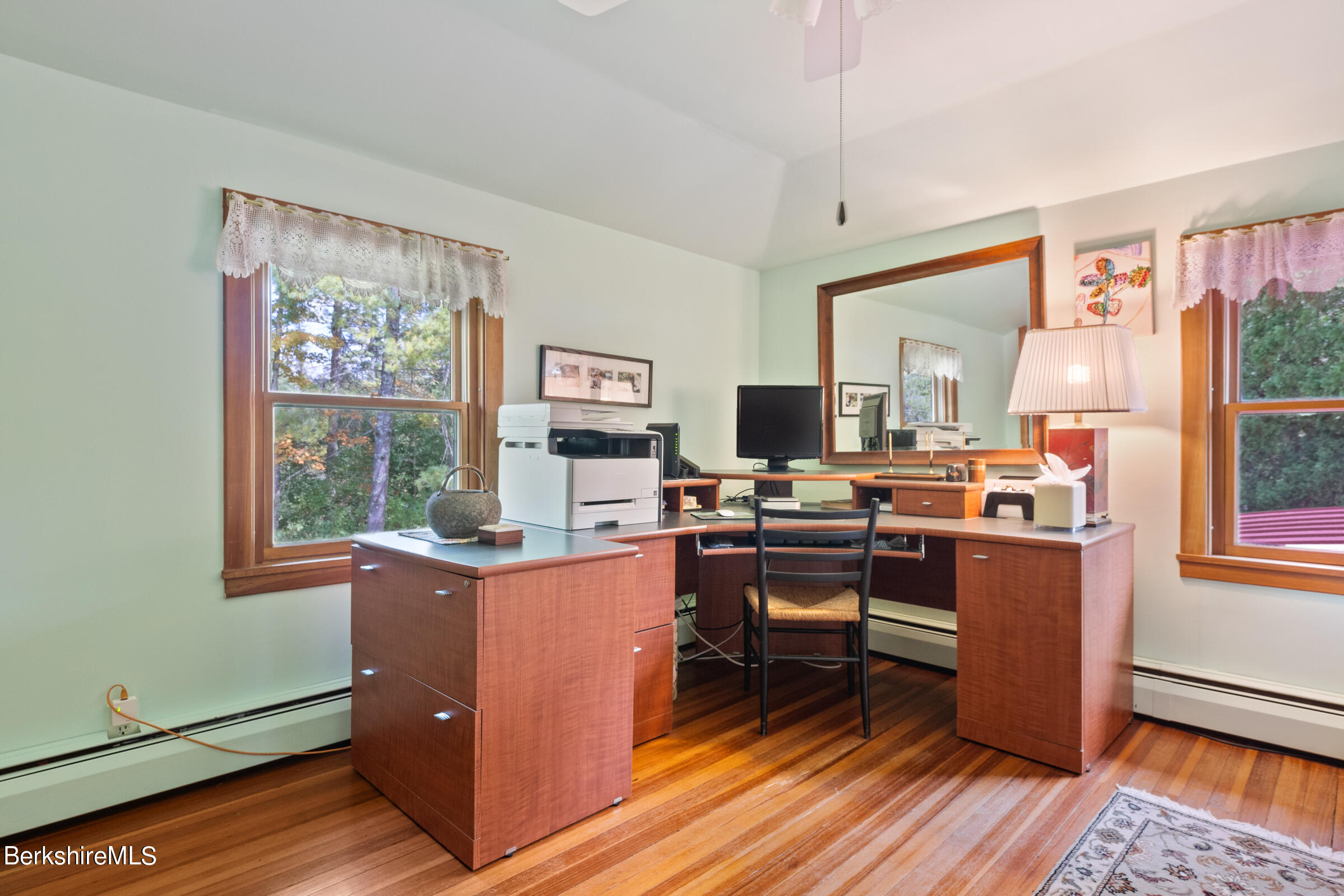 61 Bramble Lane Lenox, MA 01240 - Photo 40 of 42 a view of a workspace with furniture and a window