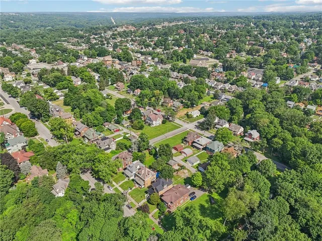 an aerial view of multiple house