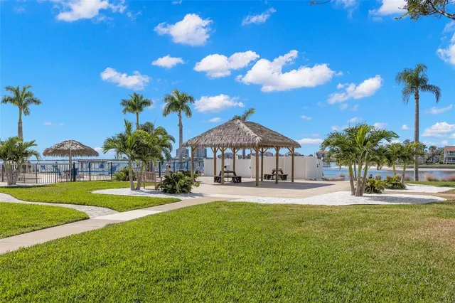 a view of a terrace with seating area