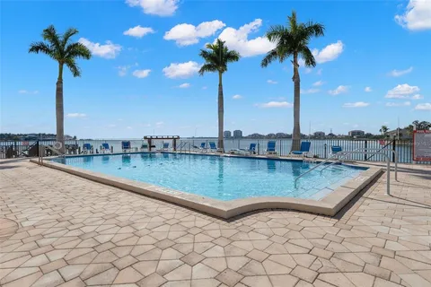 a view of a terrace with a water fountain