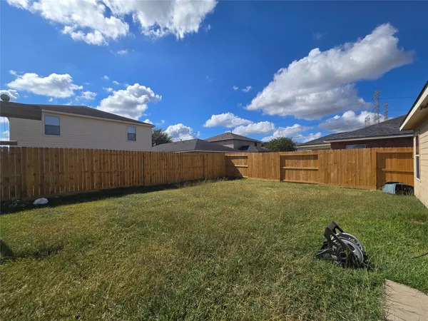 a backyard of a house