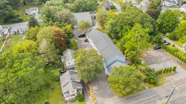 a view of a garden with pathway