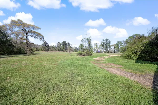 a view of a field with a big yard