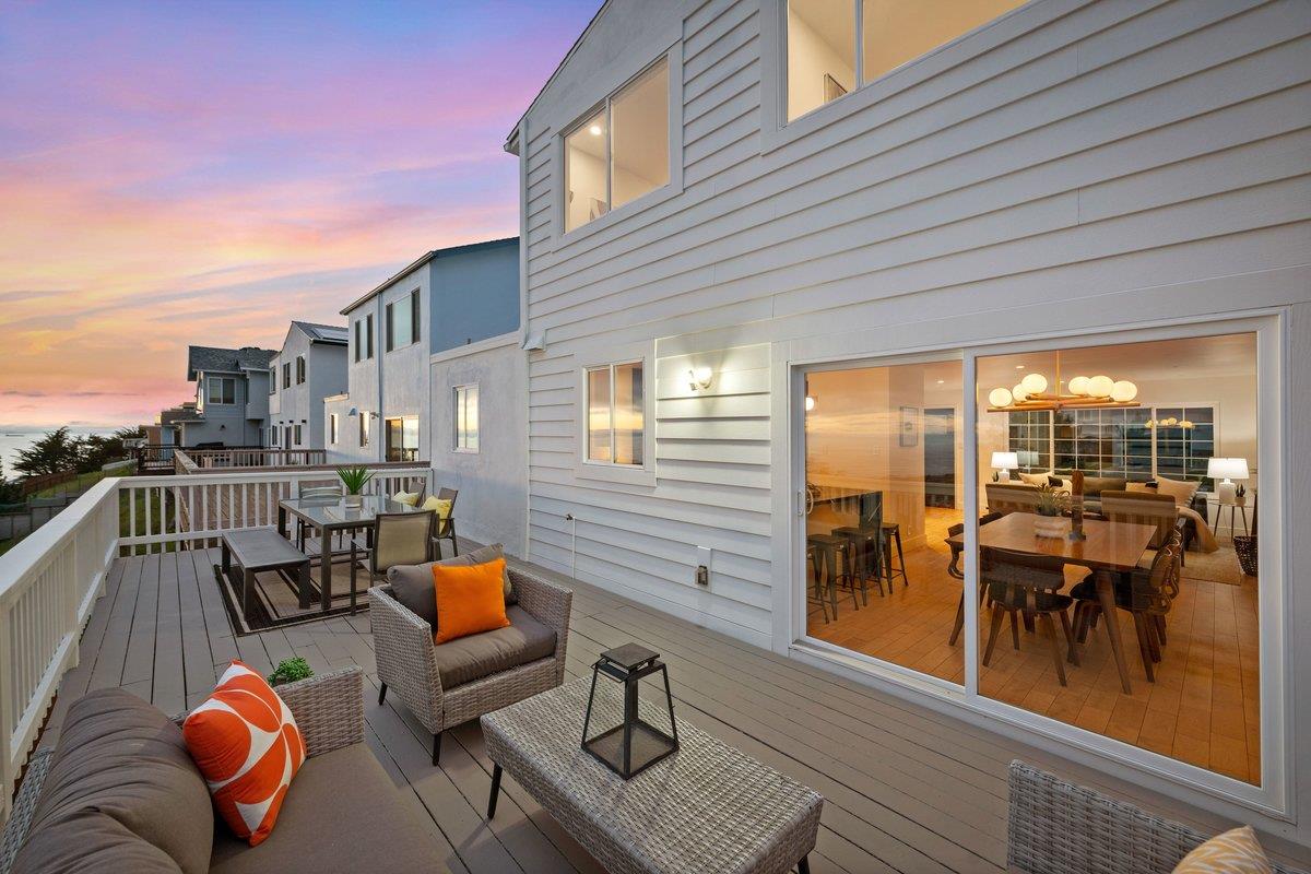 170 Beachview Avenue Pacifica, CA 94044 - Photo 21 of 85 a view of a patio with couches chairs and wooden floor