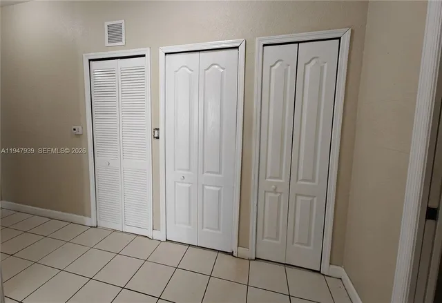 a view of a closet area