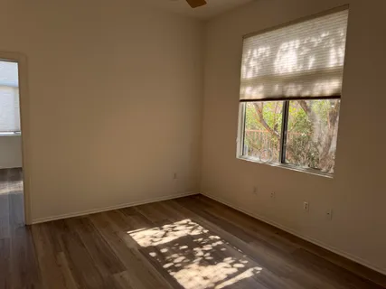 an empty room with a window