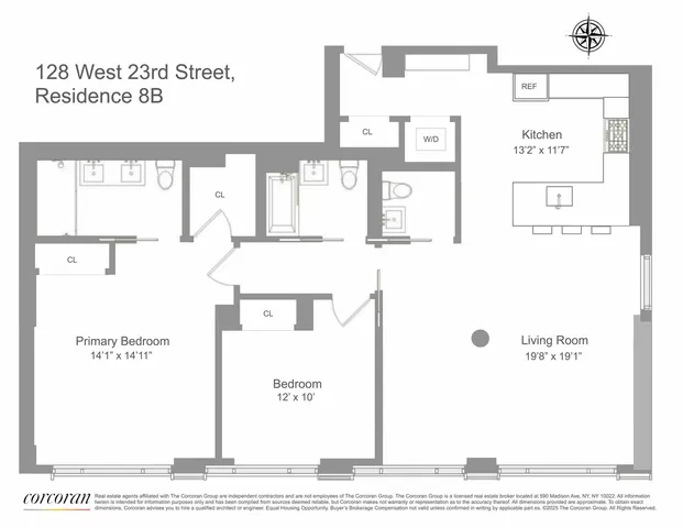 $2,750,000 | 128 West 23rd Street, Unit 8B | Chelsea