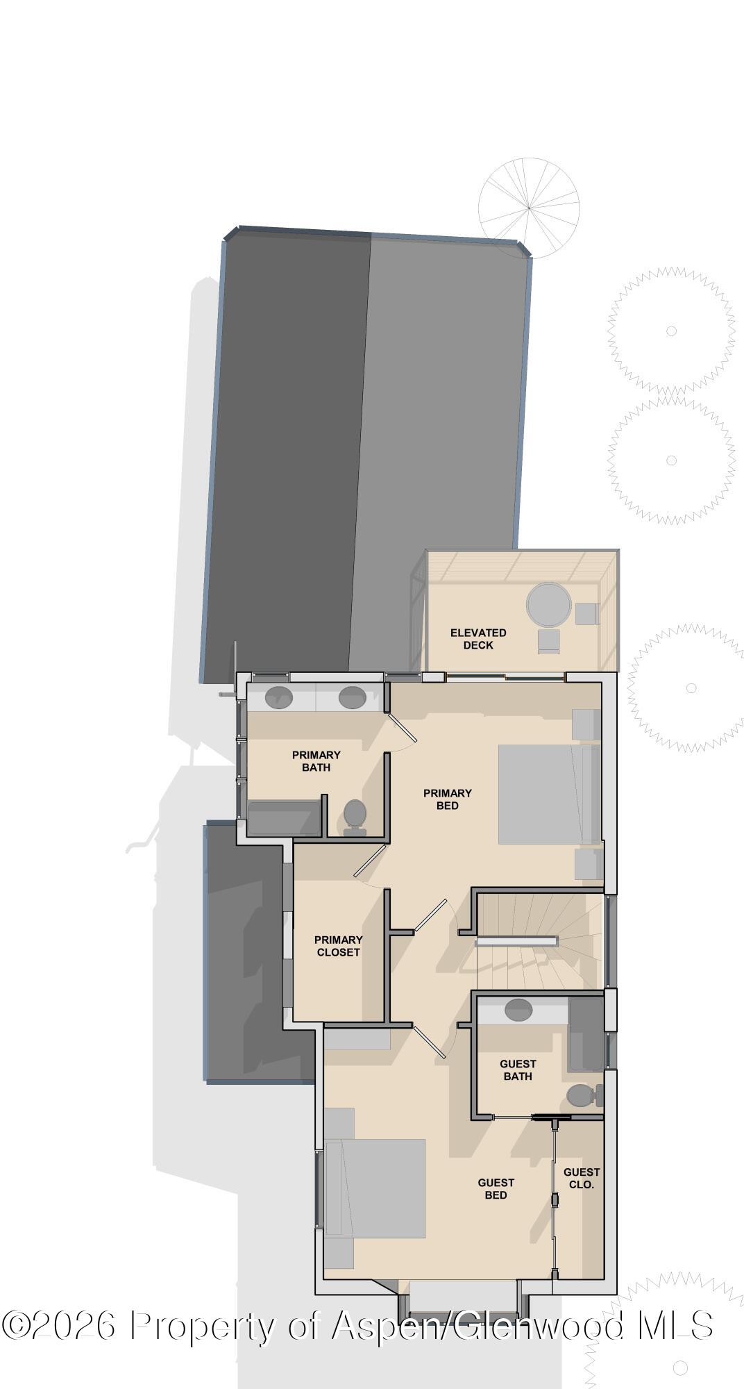 166 Swinging Bridge Lane Basalt, CO 81621 - Photo 33 of 33 Potential 3D Model - 2ND FLOOR PLAN