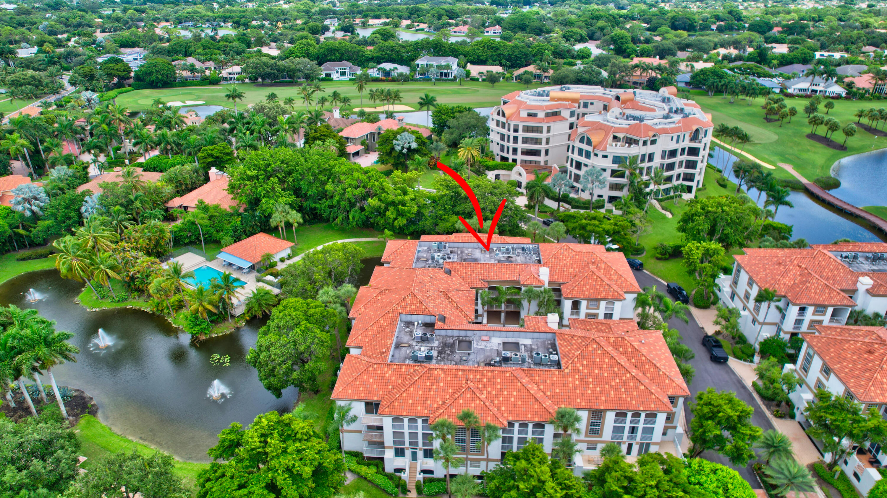 7370 Orangewood Lane, Unit 107 Boca Raton, FL 33433 - Photo 37 of 78 an aerial view of residential houses with outdoor space and street view