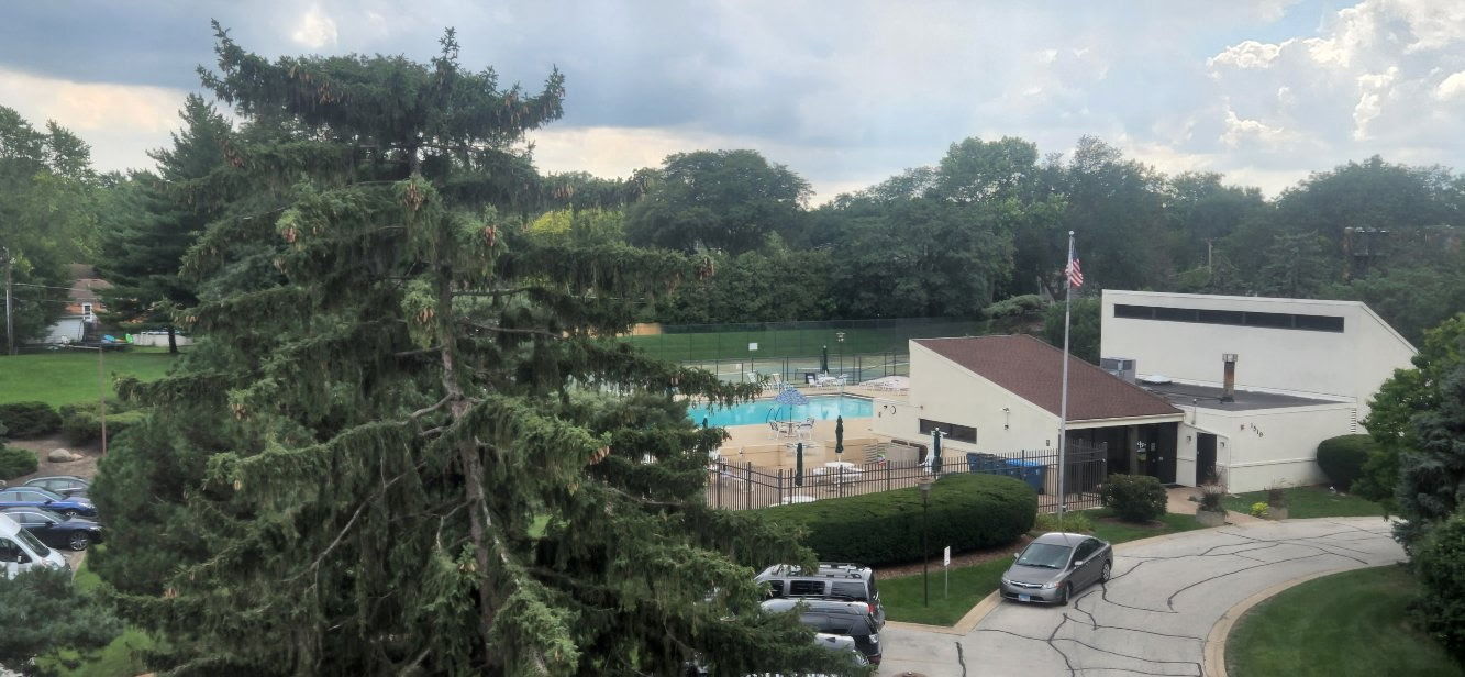 1605 East Central Road, Unit 410B Arlington Heights, IL 60005 - Photo 16 of 18 a view of a house with a yard