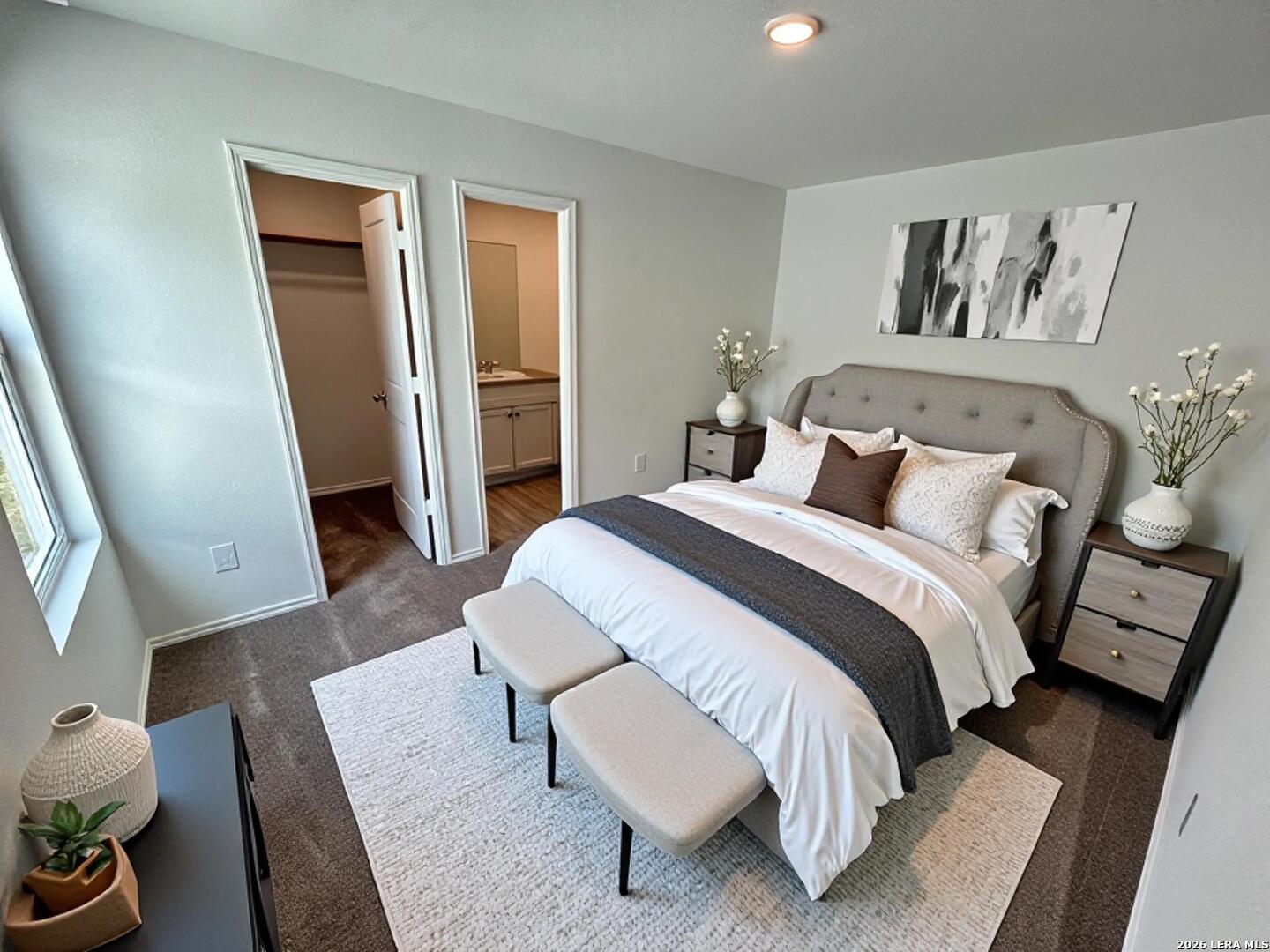 11026 Tree Line San Antonio, TX 78223 - Photo 22 of 31 a bedroom with a bed and a couch