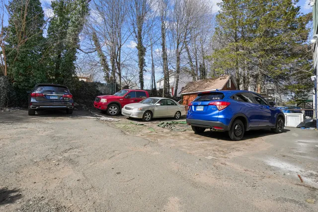 a view of a cars parked in a parking lot