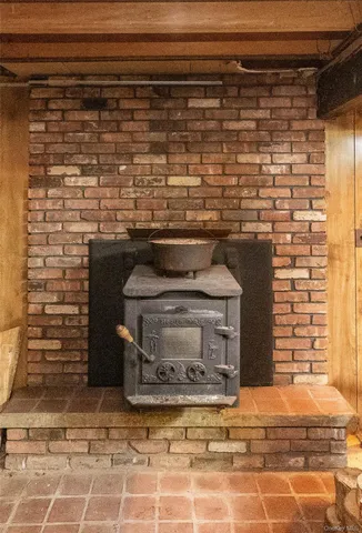 a bathroom with a stove
