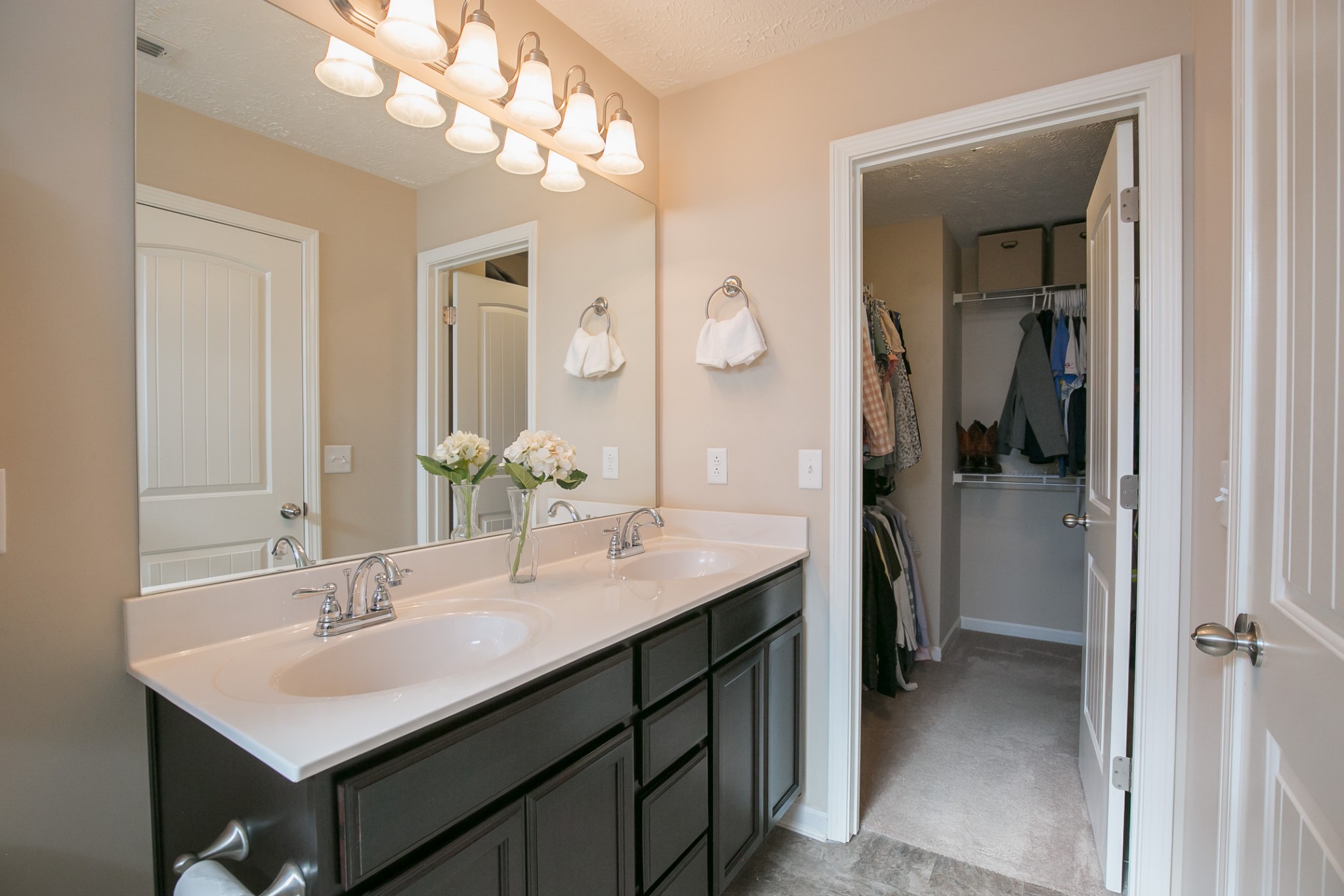125 Copper Leaf Road Murfreesboro, TN 37128 - Photo 27 of 50 a bathroom with a sink vanity and a mirror