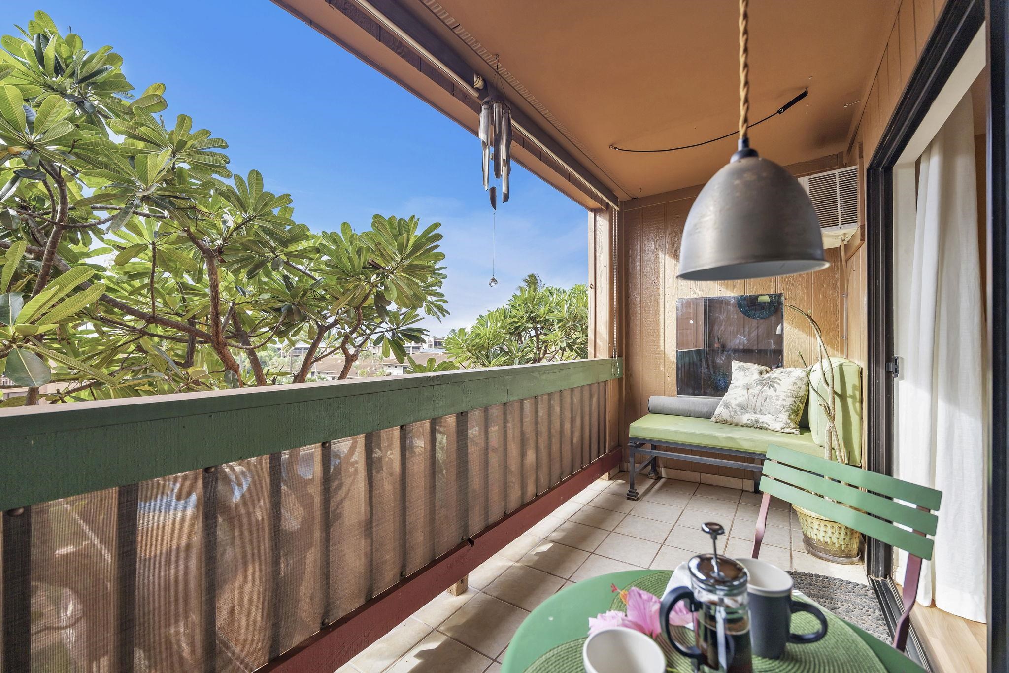 3740 Lower Honoapiilani Road, Unit C205 Lahaina, HI 96761 - Photo 12 of 28 a view of a porch with furniture