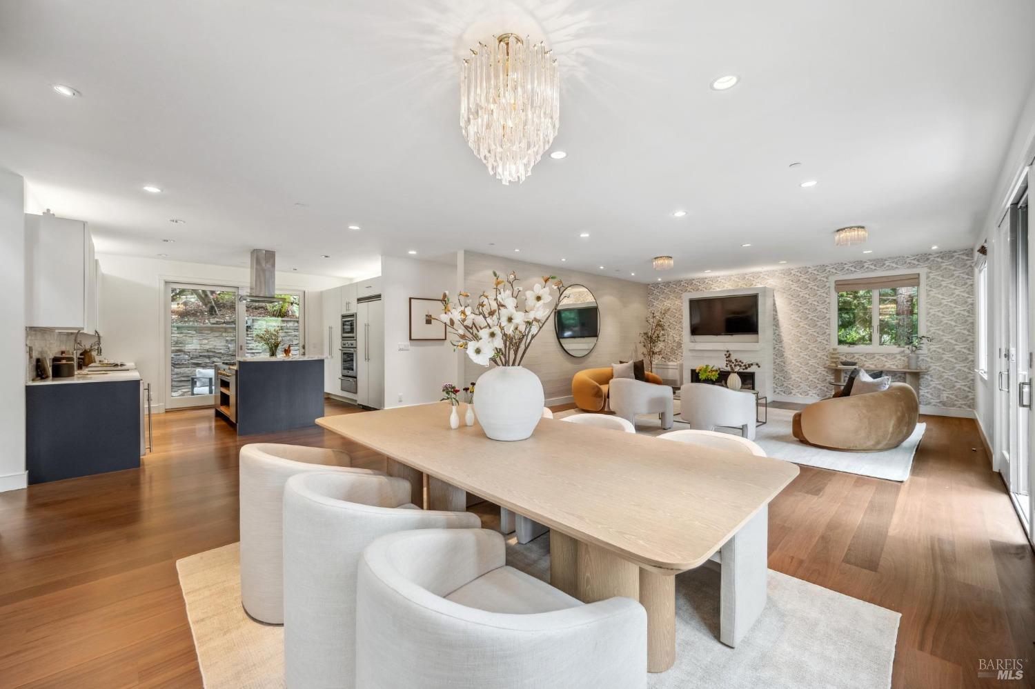 402 Eldridge Avenue Mill Valley, CA 94941 - Photo 14 of 49 a view of a dining room with furniture and wooden floor
