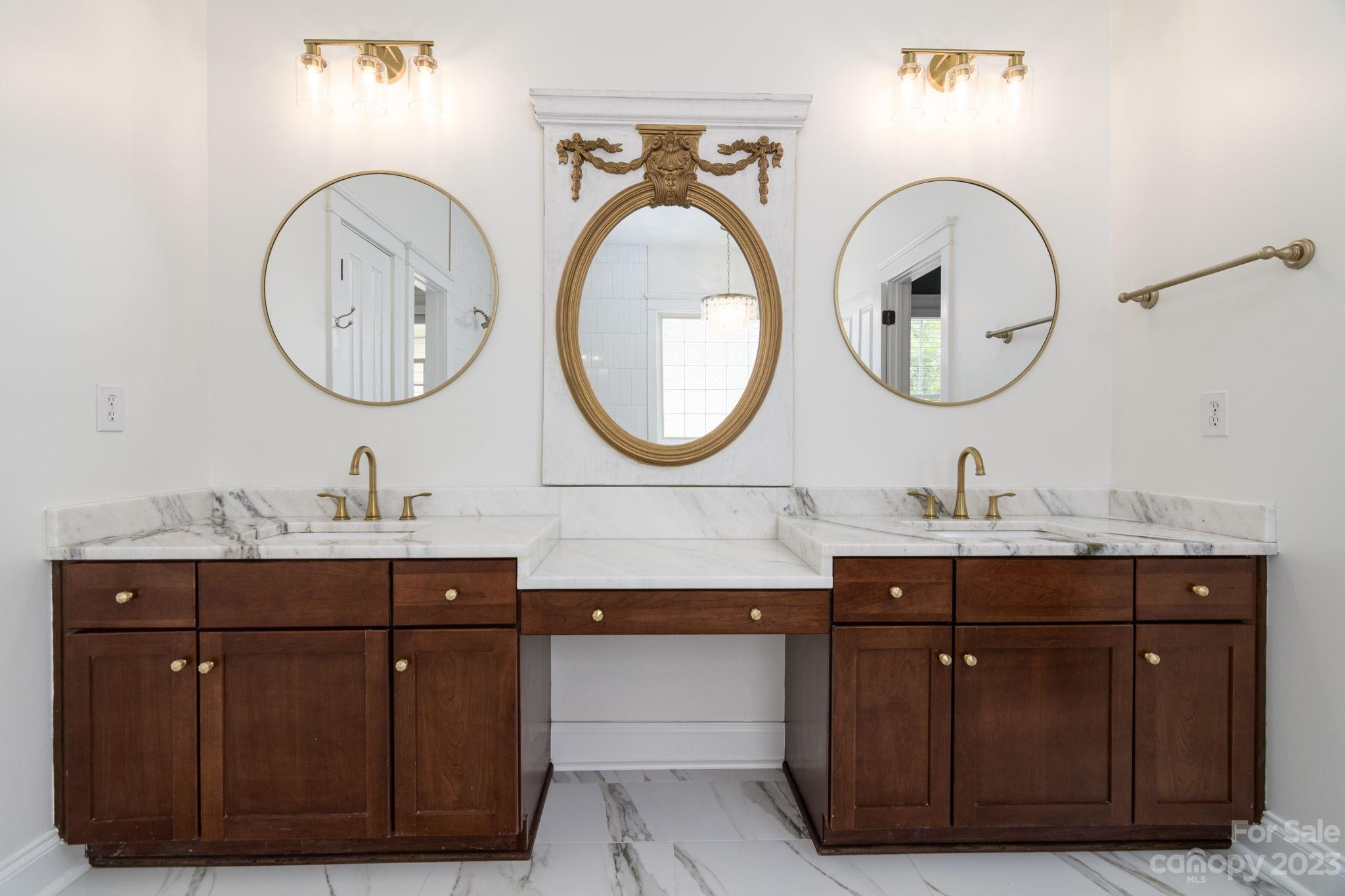 882 Promenade Walk Fort Mill, SC 29708 - Photo 15 of 48 a bathroom with a granite countertop double vanity sink and a mirror