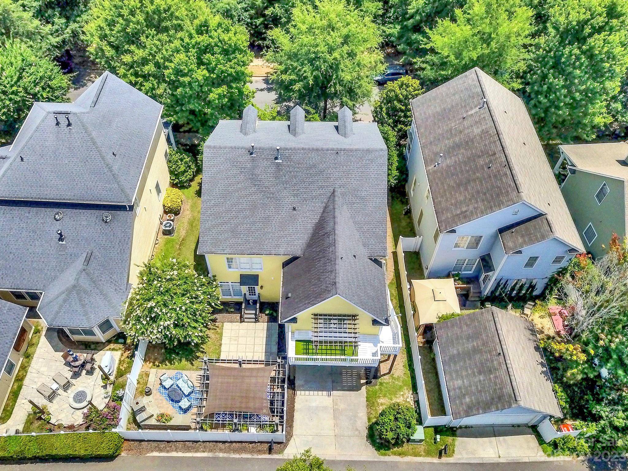 882 Promenade Walk Fort Mill, SC 29708 - Photo 36 of 48 an aerial view of multiple houses with a yard