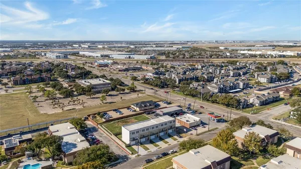 an aerial view of a city