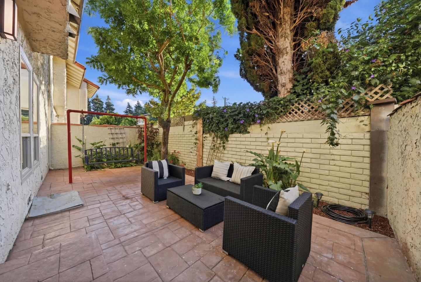 409 Puerto Place Hayward, CA 94541 - Photo 43 of 54 a view of a patio with couches and potted plants