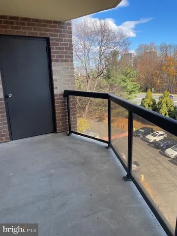 a view of a glass door with a window