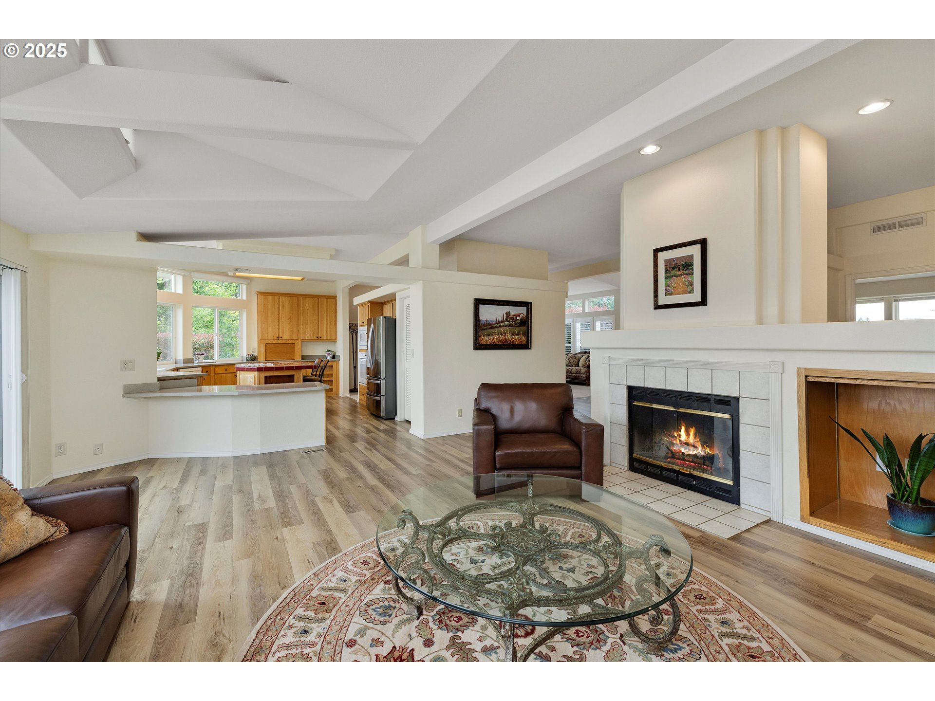 7340-7350 Smith Road Monmouth, OR 97361 - Photo 22 of 40 a living room with furniture and a fireplace