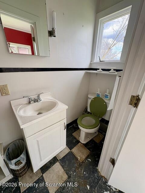 706 Delaware Street Forest City, PA 18421 - Photo 13 of 33 a bathroom with a sink toilet and a mirror