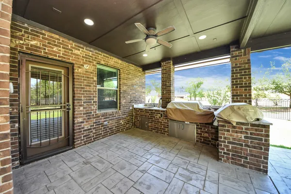 a view of an outdoor space with seating area