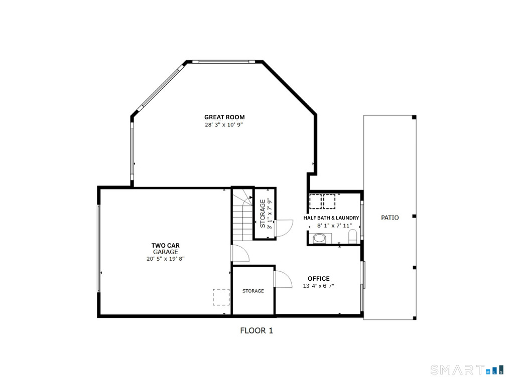 936 South Pine Creek Road Fairfield, CT 06824 - Photo 39 of 39 First Level Floor Plan.