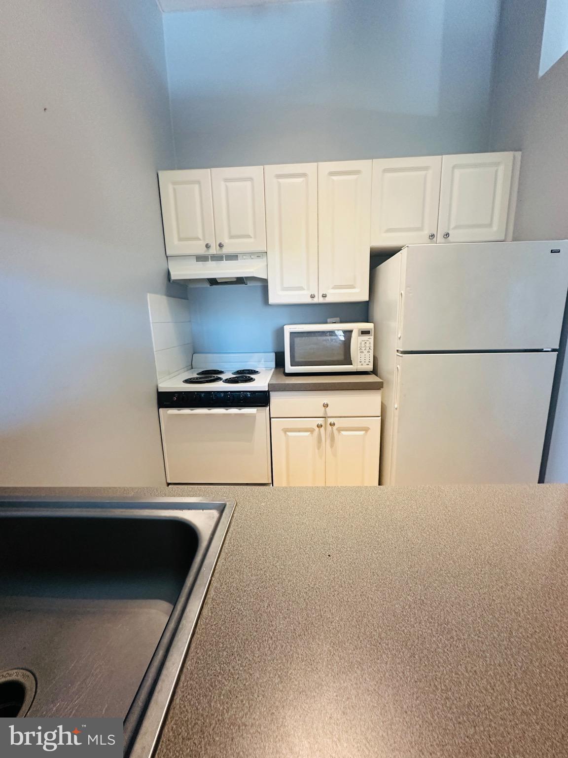 1010 Race Street, Unit 5D Philadelphia, PA 19107 - Photo 23 of 25 a kitchen with a refrigerator sink and cabinets