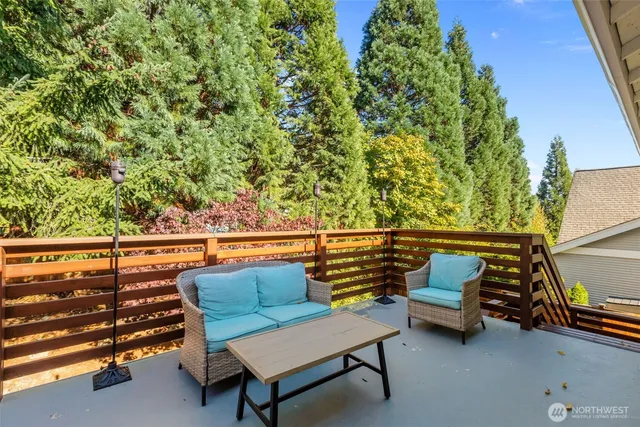 a outdoor view with a sitting space