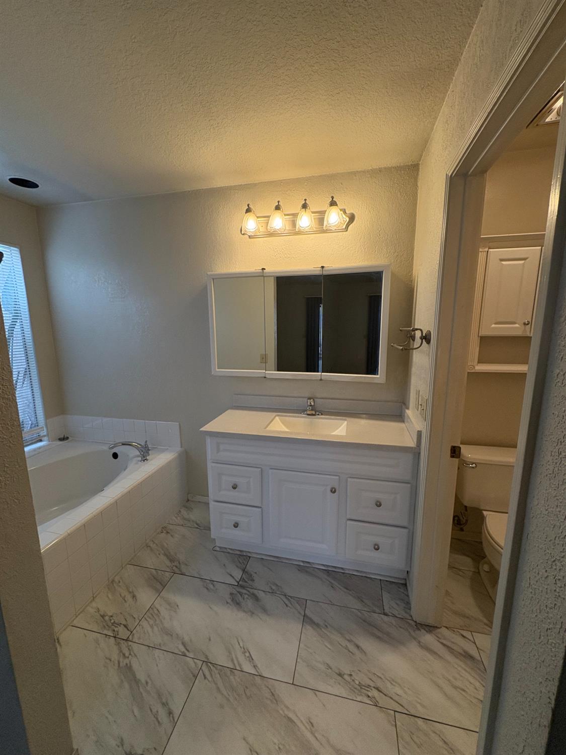 1829 Oak Leaf Drive Modesto, CA 95354 - Photo 23 of 31 a bathroom with a bathtub sink and mirror