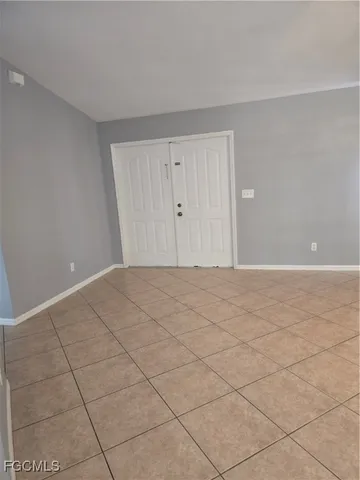 a view of a room with an empty space