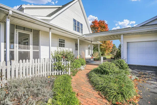 a view of a room with wooden roof