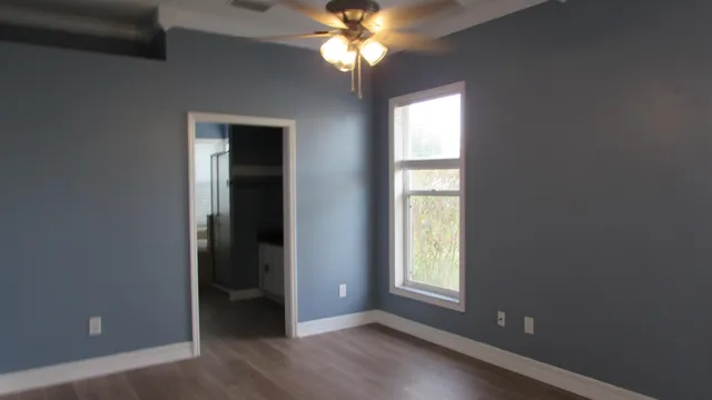 a view of a livingroom with a window