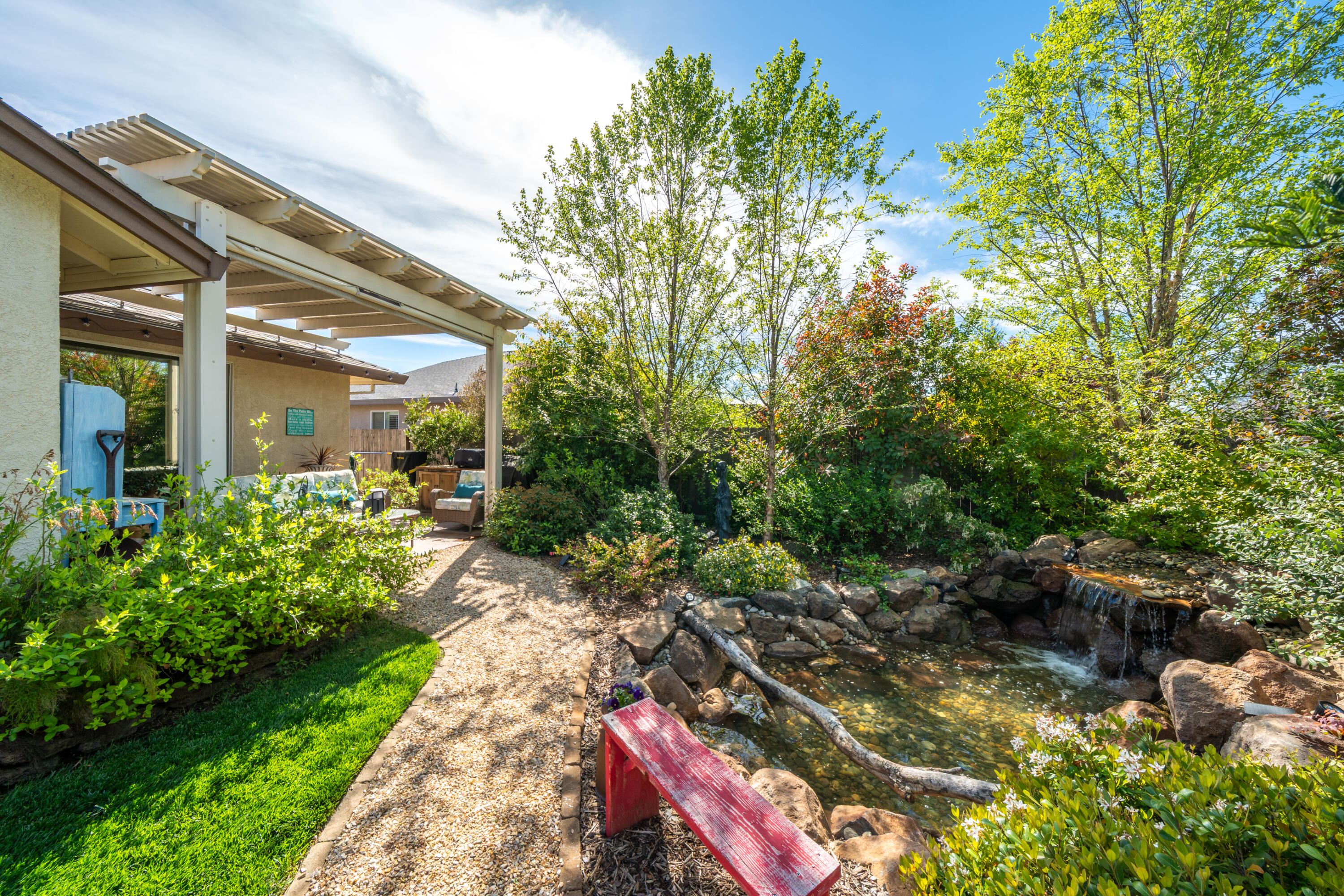 3415 Hotlam Road Redding, CA 96002 - Photo 46 of 63 Pond with waterfall