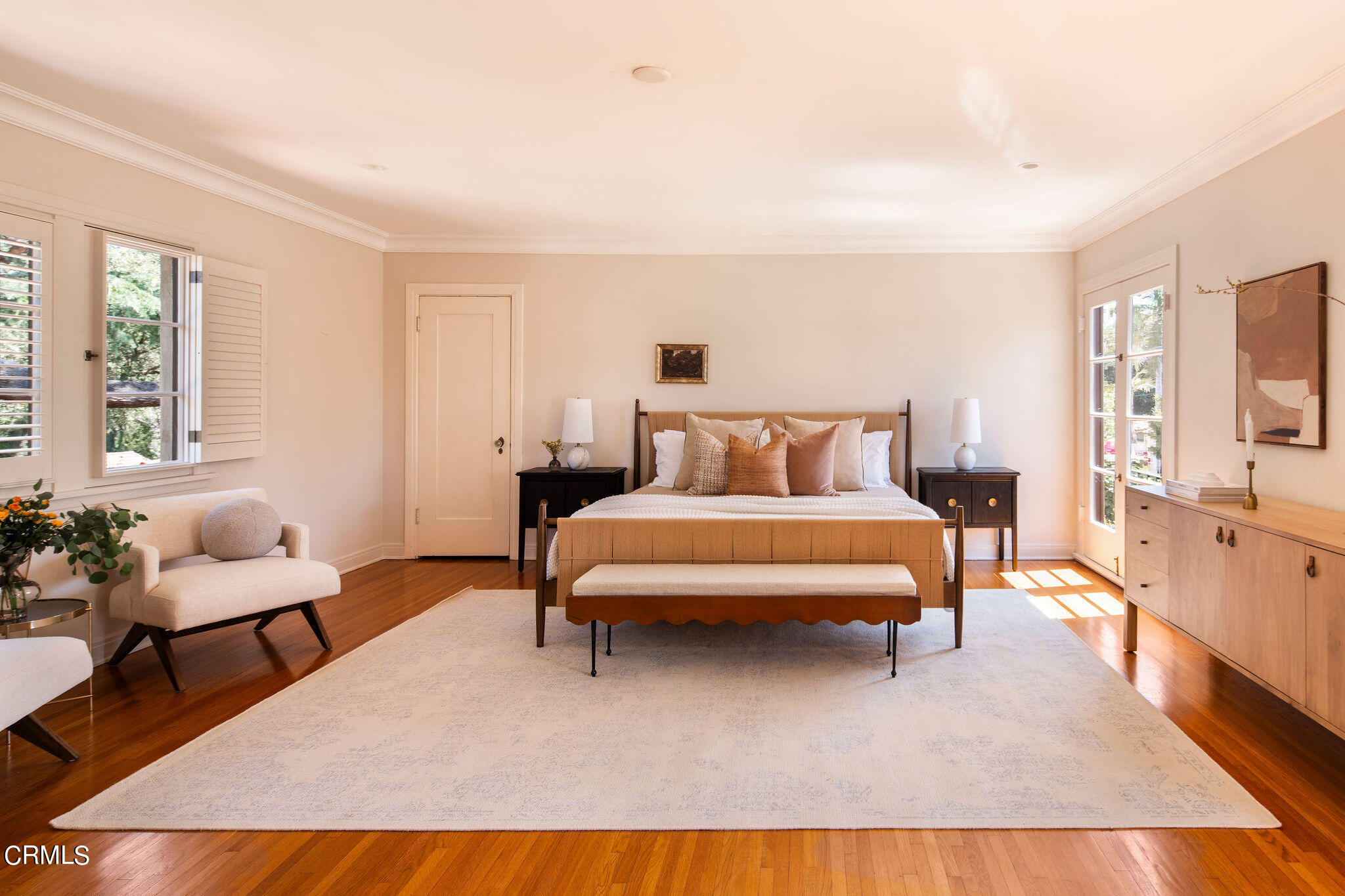 1211 Cortez Drive Glendale, CA 91207 - Photo 21 of 51 a bedroom with a bed and wooden floor