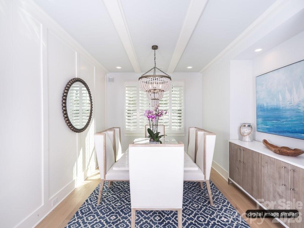 134 Willow Vw Loop, Unit 1 Davidson, NC 28036 - Photo 19 of 42 a dining room with furniture wooden floor and a rug