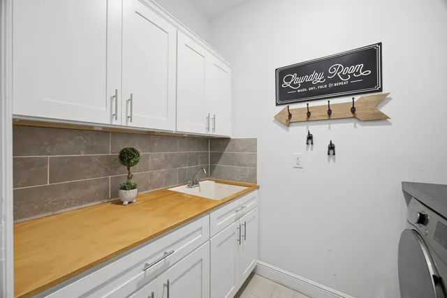 a room with storage and utility