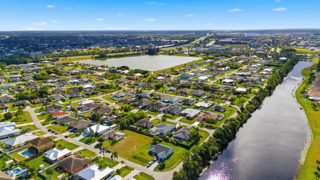 an aerial view of multiple house