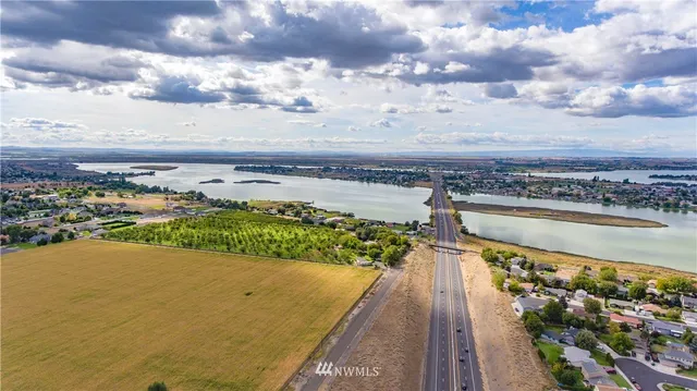 a view of a city and lake