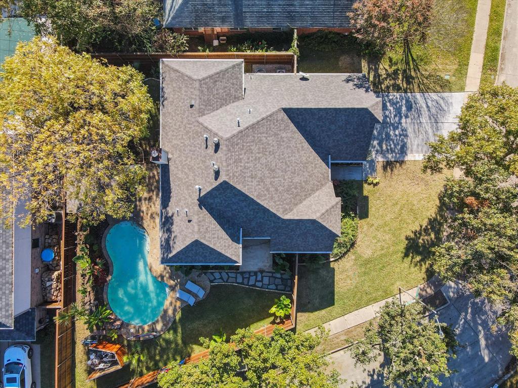 4402 Goodwin Drive Grand Prairie, TX 75052 - Photo 35 of 39 an aerial view of a house with yard swimming pool and outdoor seating