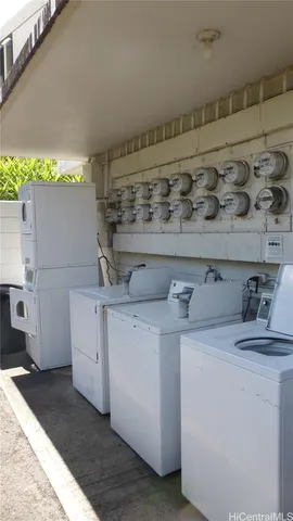 a room with storage and utility