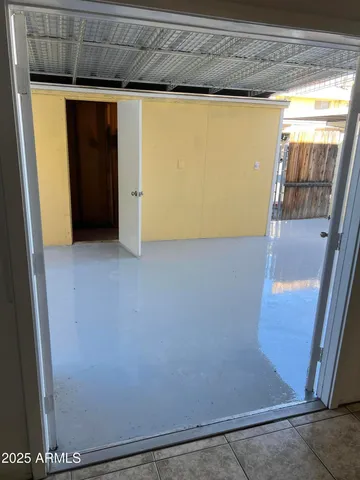 a view of front door