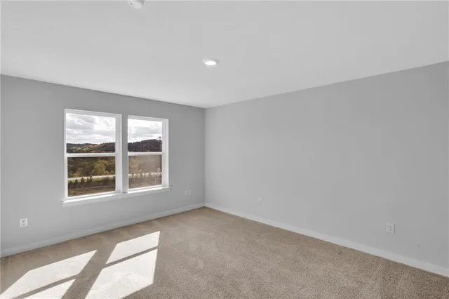 an empty room with a window