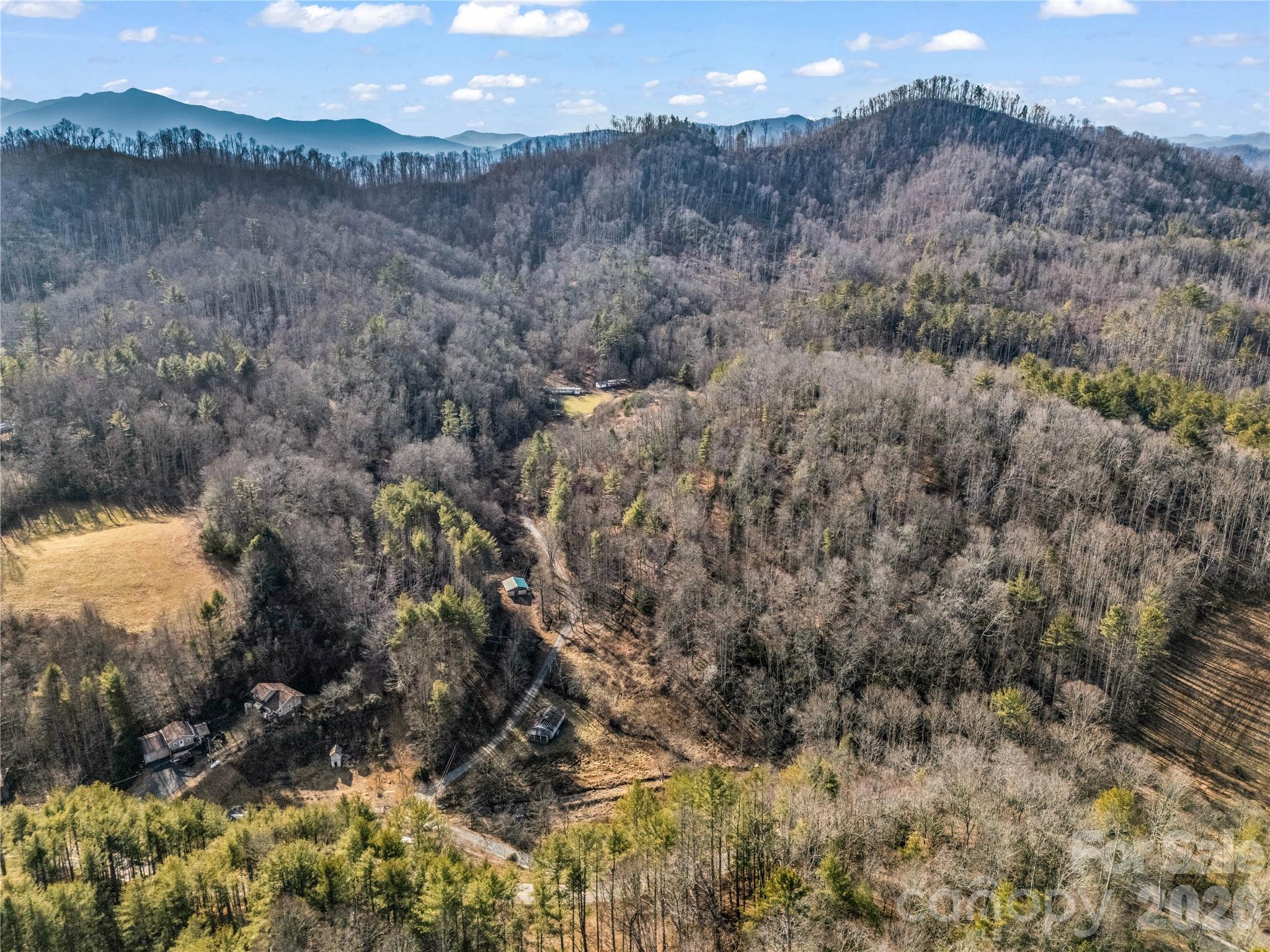 530 Mine Creek Road Bakersville, NC 28705 - Photo 14 of 18 a view of a house with a mountain and a forest