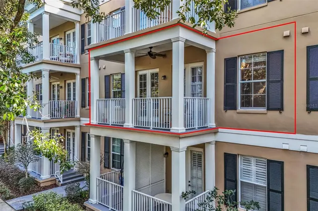 a view of a building with a street