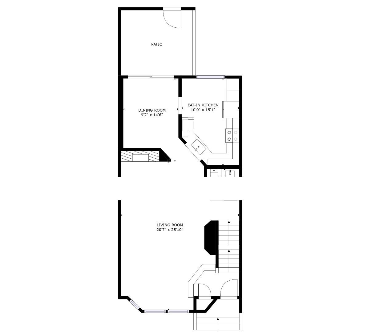 994 La Mesa Terrace, Unit E Sunnyvale, CA 94086 - Photo 26 of 28 a picture of floor plan